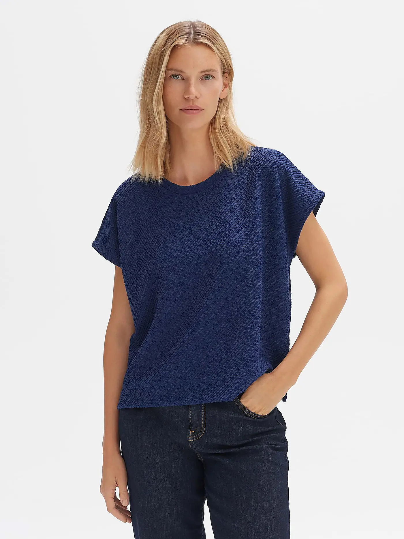 OPUS | T-Shirt GULARU | dunkelblau